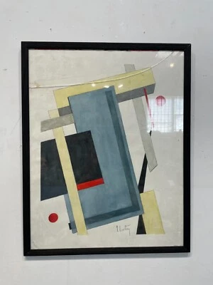 ¡Oferta de vacaciones!  Acuarela El Lissitzky sobre papel. Constructivismo Foto 1 de 4