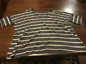 Girl's Size XL Mudd Navy and White Stripped Short Sleeve Tee - Picture 1 of 3