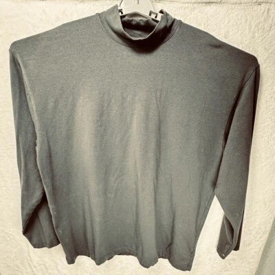 Champion Men’s Mock Neck Gray Outdoor Ski Layer Knit Long Sleeve Shirt - Image 1 of 4