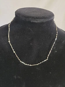 Dünnes gedrehtes Damen-Halsband Spirale (925) Silber 18 Zoll - Bild 1 von 4