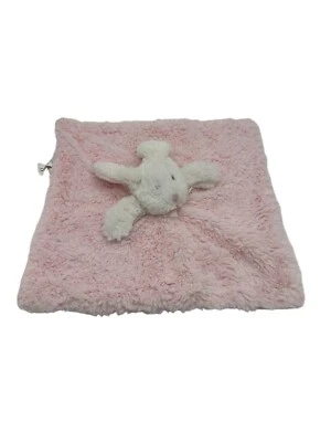 Mantas y más allá Rosa Esponjoso Lovey Blanco Conejo Bebé Minky Manta de Seguridad Foto 1 de 4