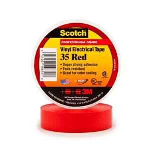 3M 35 Electrical Tape Red 3/4 x 66' Roll (10 Pack) - Picture 1 of 1