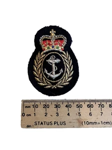 CANADA Royal Canadian NAVY PADDED EMBROIDERED cap hat badge Anchor Boating - Picture 1 of 3