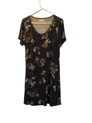 Vestido Floral Maurices Dark Cottage Para Mujer M Años 90 Grunge Romántico Femenino Gris Foto 1 de 4