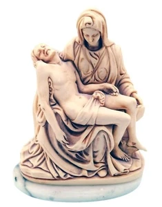 Michelangelo Replica A. Giannelli Resin 8 Inch Pieta Statue Religious Mary Jesus - Picture 1 of 12