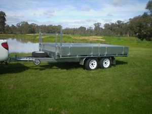 NEW FLAT TOP TRAILER 12FT X 7FT 2800KG GROSS - Picture 1 of 5