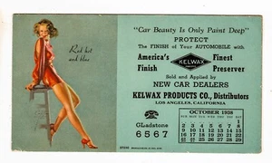 Pin-Up Tintenlöscher von Earl Moran "Red hot and blue" Kelwax | 1938 | sehr guter Zustand + - Bild 1 von 2