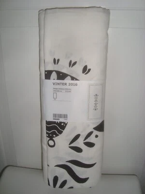 Tablecloth White Dark Gray Grey / Black 145 x 320 cm Ikea Linen Cotton NEW NIP - Image 1 of 4