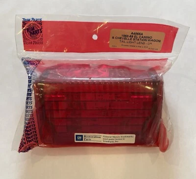 Lente de luz trasera lateral del conductor Chevrolet Chevelle/El Camino 1968-69 A4865A Foto 1 de 4