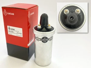 Bobina de encendido genuina Lucas Classic de gran diámetro 6 V FABRICANTE DE EQUIPOS ORIGINALES: LU45152 LU45077 MA6 - Imagen 1 de 3