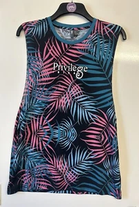 Asos Men’s Multicolour Floral Tank Top Sleeveless Ibiza T-Shirt Size Large - Picture 1 of 8