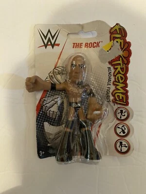 Figura de acción flexible WWE The Rock Dwayne Johnson Flextreme 4 pulgadas ¡Coleccionable! Foto 1 de 2