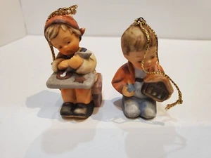 Goebel Christmas 2 Ornaments Berta Boy Girl - Picture 1 of 9
