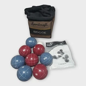 Sportcraft Bocce Ball Set Pallino Ball With Canvas Case and Instructions - Picture 1 of 6