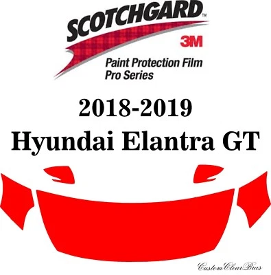 3M Scotchgard Paint Protection Film Pro Series Fits 2018 2019 Hyundai Elantra GT - Image 1 of 3
