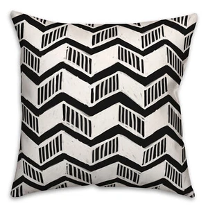 Creative Products Black Chevron 18 x 18 Indoor / Outdoor Pillow - Picture 1 of 3