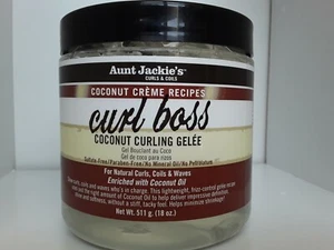 Aunt Jackie's Curl Boss Coconut Curling Gelee Smooth Shine Hair Curly Gel 15oz - Picture 1 of 1