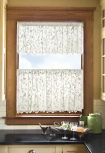 Bristol Garden White Lace Window Valance by Heritage Lace - Picture 1 of 2