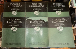 MODERN ILLUSTRATING INCLUDING CARTOONING VINTAGE 1947-8 - Vol 3 5 8 10 11 12 - Picture 1 of 5