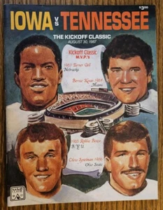 Tennessee Volunteers Iowa Hawkeyes Football Program 8/30 1987 Kickoff Classic V - Picture 1 of 4