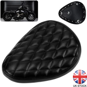 Motorcycle Spring Solo Seat Black For Harley For Sportster Bobber Chopper Black - Picture 1 of 10