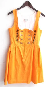 Damen Trachten Dirndl ärmellos orange m. Stickerei Gr. 38 v. Siebenstein - Picture 1 of 2