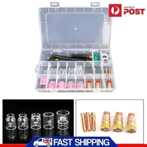31PCS TIG Welding Torch Stubby Gas Lens Clear Glass Cup Kit Fits for WP-17/26 AU - Picture 1 of 12