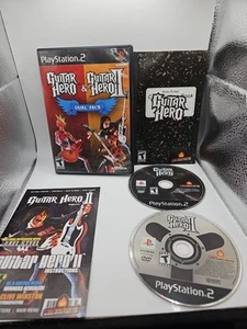 Guitar Hero & Guitar Hero II Dual Pack (Sony PlayStation 2, 2007) Cib Test Works - Picture 1 of 4