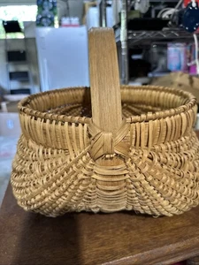CESTA PRIMITIVA ANTIGUA COUNTRY LIGERA MANGO ROBLE FÉRULA GLÚTEOS - Imagen 1 de 7
