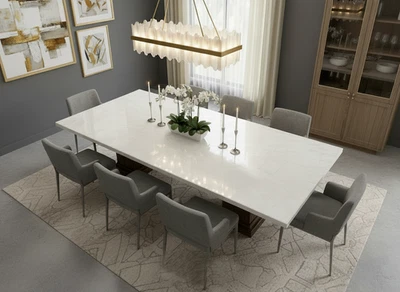 Handmade Selenite Stone Dining Table – Elegant Crystal Furniture for Dining Room - Image 1 of 4