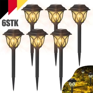 Solar LED Laterne Gartenlaterne Retro Gartenleuchte Terrasse Solarleuchte außen - Bild 1 von 15