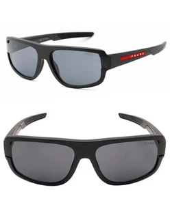 PRADA 03W Linea Rossa IMPAVID Sport Sunglasses Black Pilot Wrap Unisex PS03WSF - Picture 1 of 3