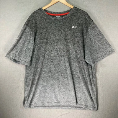 Camiseta deportiva de manga corta Reebok 2XLT gris Ombre Speedwick para hombre Foto 1 de 4