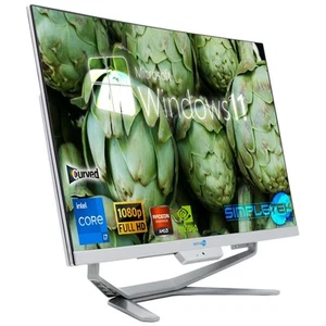 Tout en Un I7 24 " Courbe Windows 11 RAM 8 Go SSD 120 Go Ordinateur de Bureau - Photo 1/9