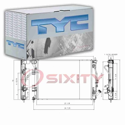 Radiador TYC para Kia Forte Koup 2014 1,6 L 2,0 L L4 enfriador refrigeración anticongelante va Foto 1 de 4
