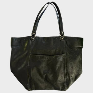 Borsa a tracolla grande Liz Claiborne donna pelle nera strutturata hobo - Foto 1 di 20