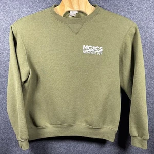 MCCS Semper Fit Staff Crewneck Sweatshirt Olive Green Size L - Picture 1 of 11