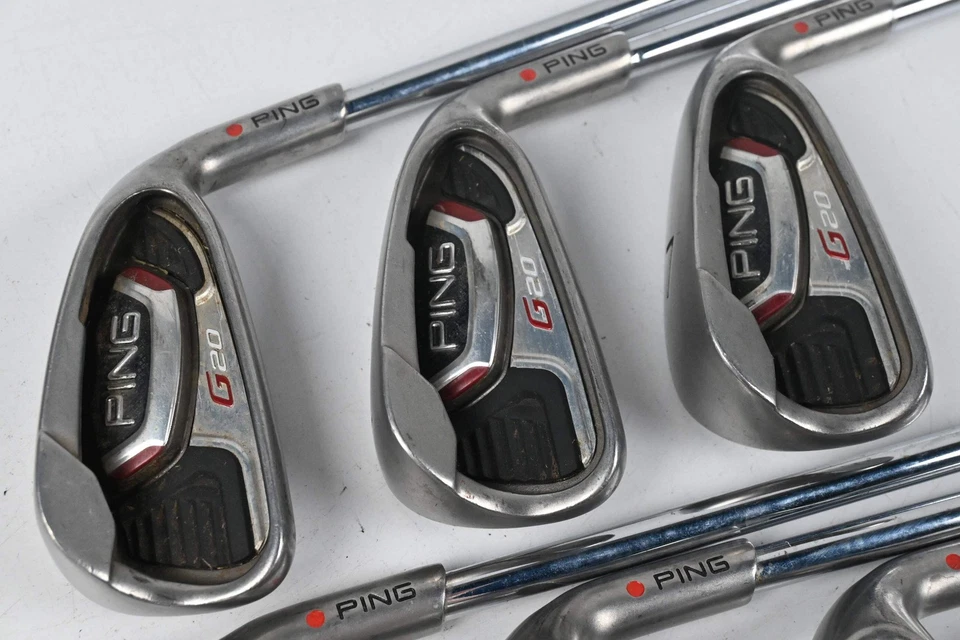 Ping G20 Irons / 5-PW+SW / Red Dot / Regular Flex Ping CFS Shafts - Image 1 of 4