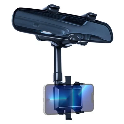 Espejo retrovisor retráctil universal con soporte para teléfono de coche Foto 1 de 4