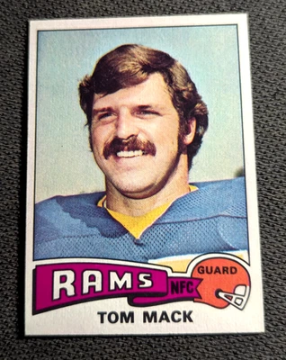 Sharp 1975 Topps #420 Tom Mack Los Angeles Rams Football Card-EX+/NM - Image 1 of 2
