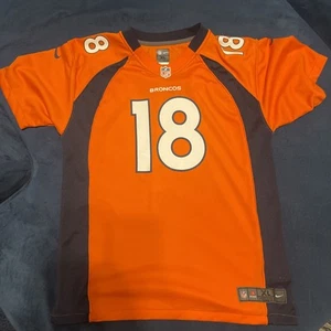 GEBRAUCHTES NFL DENVER BRONCOS PEYTON MANNING #18 TRIKOT JUGEND GRÖSSE XL - Bild 1 von 4