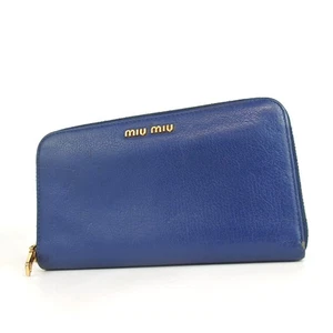 Authentic miu miu logo zip around purse leather[Used] - Picture 1 of 16