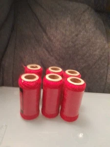 Purr-fect Punch Embroidery/Crafting Thread Acrylic Yarn Lot 6 Red #63013 - Picture 1 of 2