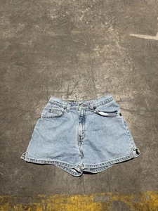 Vintage Levi's Shorts Blue Denim Girls Size 14 Regular 100% Cotton - Picture 1 of 15