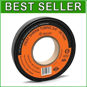 3/4" Adhesive Lined Heat Shrink Tubing - 50 Feet Roll for Industrial Use - Picture 1 of 8