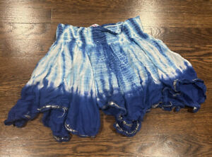 Justice Blue/White Tye Dye Skirt Girls Size: 10