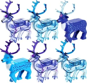 6 Pieces Transparent Deer Figures Animals Building Blocks Model Brick Set Figure - Picture 1 of 4