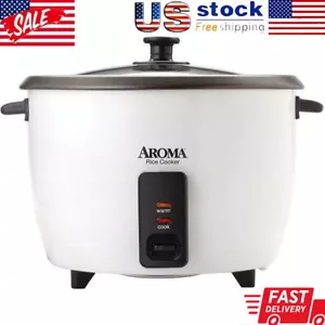 32 Cup Rice Cooker Nonstick Auto Shut-Off One-Touch Electric Dishwasher Safe Pot - Picture 1 of 6
