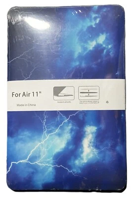 Hardback Case Cover For Apple Ipad Air 11"  Ausmix Blue Lightning Design - Image 1 of 3
