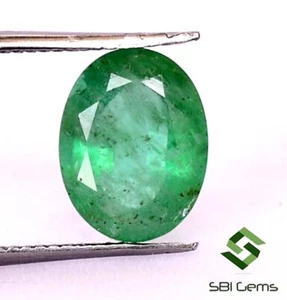 1.84 CTS Certified Natural Emerald Oval Cut 9x7 mm Untreated Loose Gemstone - Picture 1 of 8